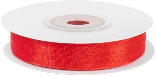 Лента органза (1,2 см*22,85 м) Красный, 1 шт.