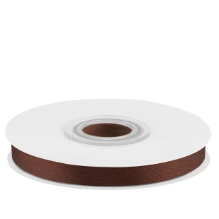 Лента атласная (0,7 см*22,85 м) Шоколадный, 1 шт.