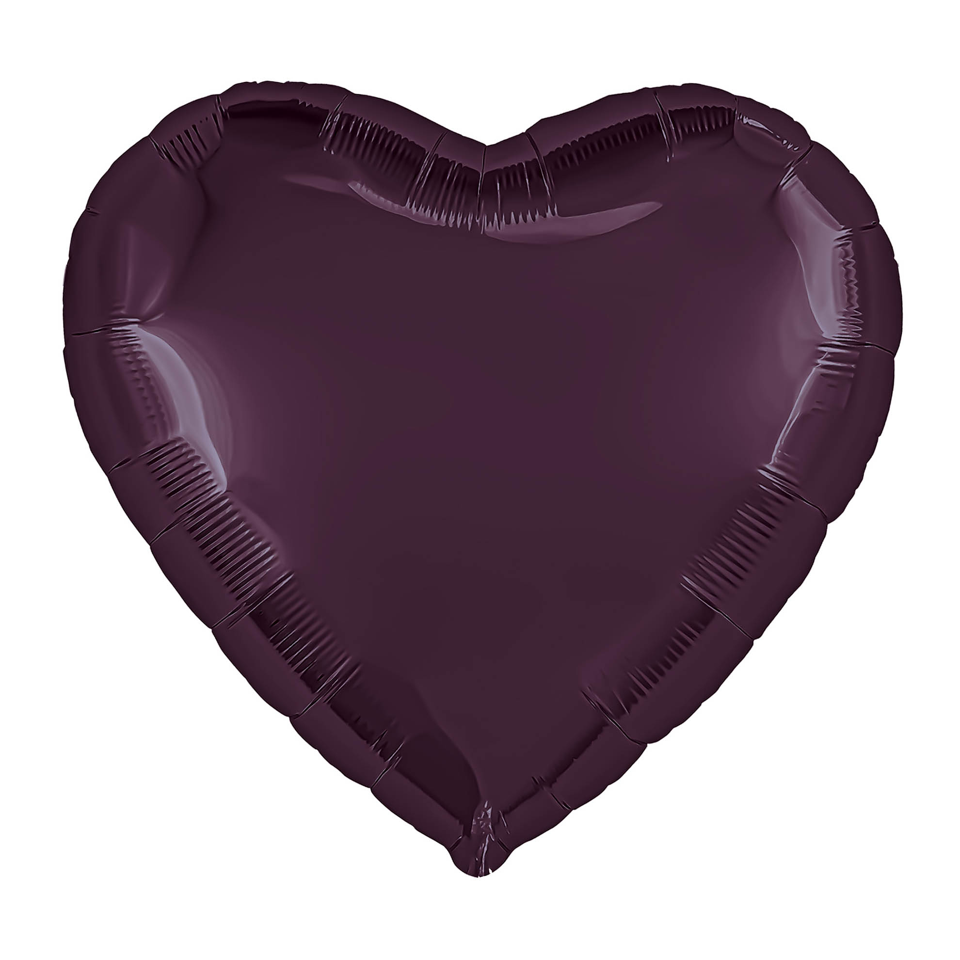 Шар (19''/48 см) Сердце, Темная вишня, 1 шт.