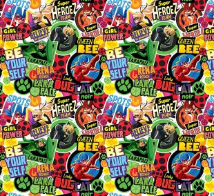 Упаковочная бумага (0,7*1 м) Леди Баг и Супер-кот, Комиксы, 2 шт.