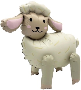 Шар (24''/61 см) Фигура 3D, Милая овечка, Сатин, 1 шт. в уп.
