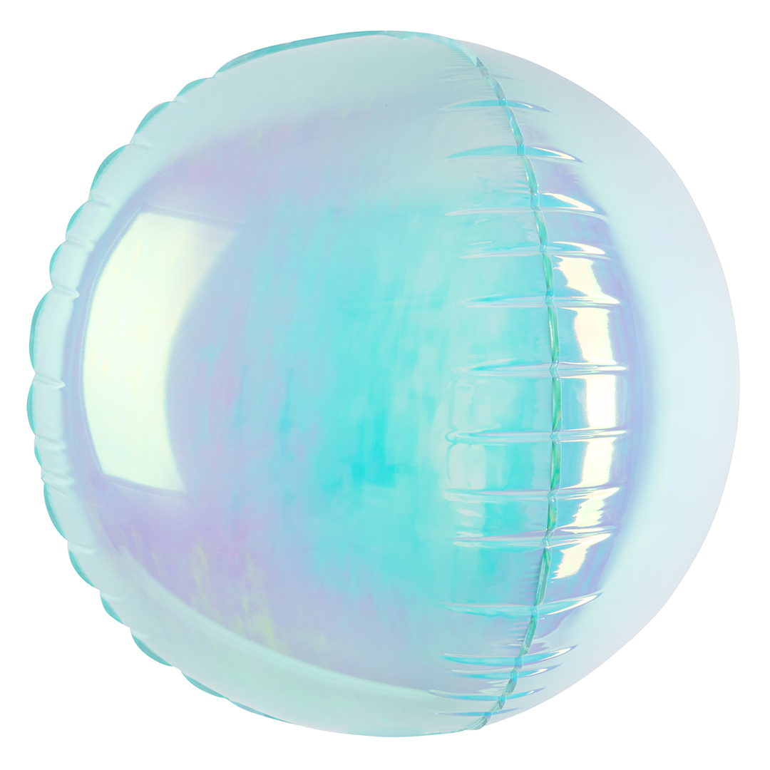 Шар 3D (10''/25 см) Мини-сфера, Голубой, Хамелеон, 1 шт. в уп.