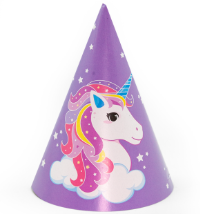 Колпаки, Нежный единорог, Сиреневый, 6 шт. в упак. 