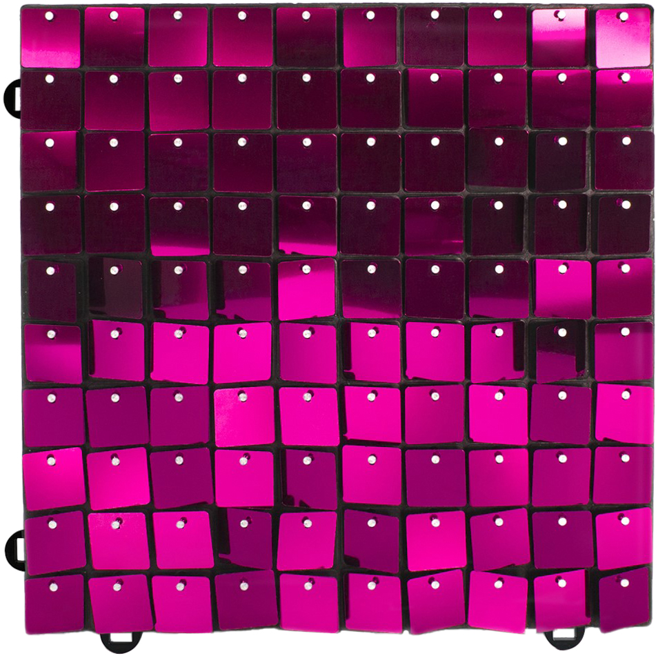 Декоративная панель Пайетки, 30*30 см. Фуксия, Металлик, 1 шт.