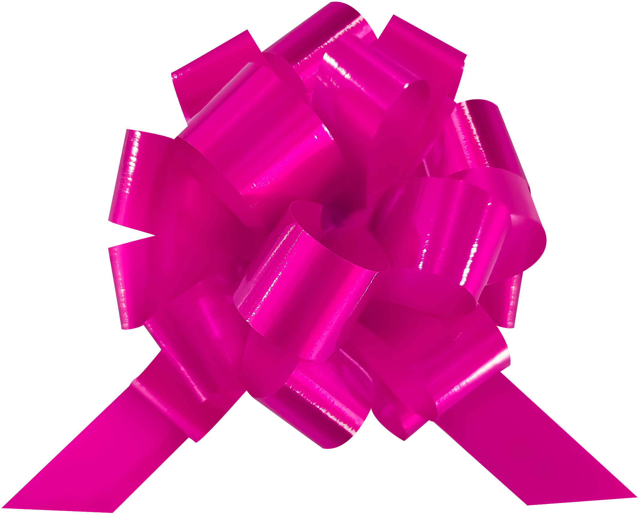 Бант Шар, Фуксия, Лаковый, 10 см, 1 шт. в упак. 