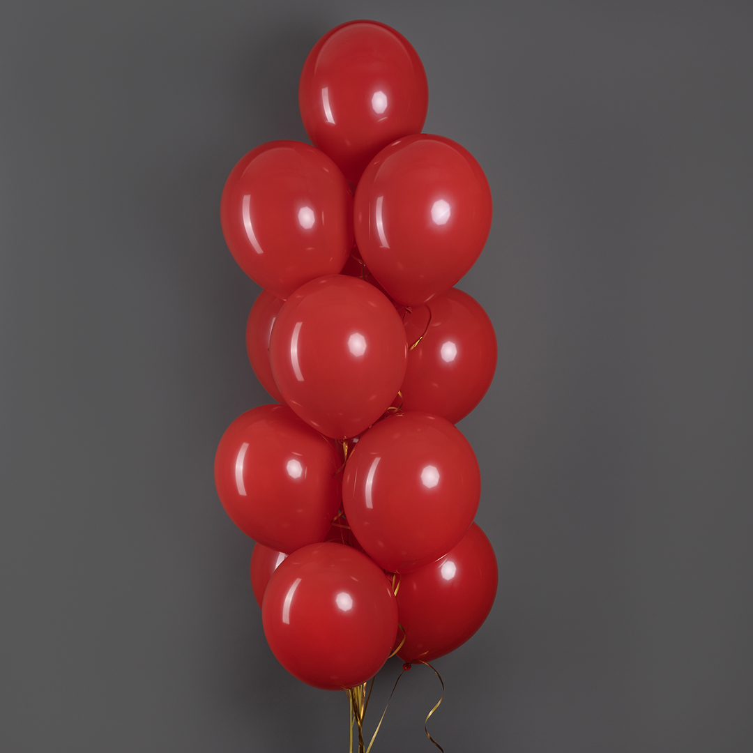 Шар (12''/30 см) Королевский красный, пастель, 100 шт.