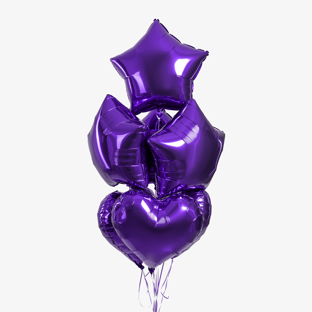 Шар (18''/46 см) Звезда, Королевский пурпур, 1 шт.