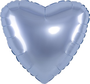 Шар (19''/48 см) Сердце, Мистик, Лазурь, Сатин, 1 шт.
