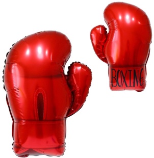 Шар (26''/66 см) Фигура, Боксерская перчатка, Красный, 1 шт. в уп.