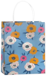 Пакет подарочный, Крафт 120гр, Цветочный орнамент, Дизайн №4, 33*25,5*12,5 см, 1 шт.