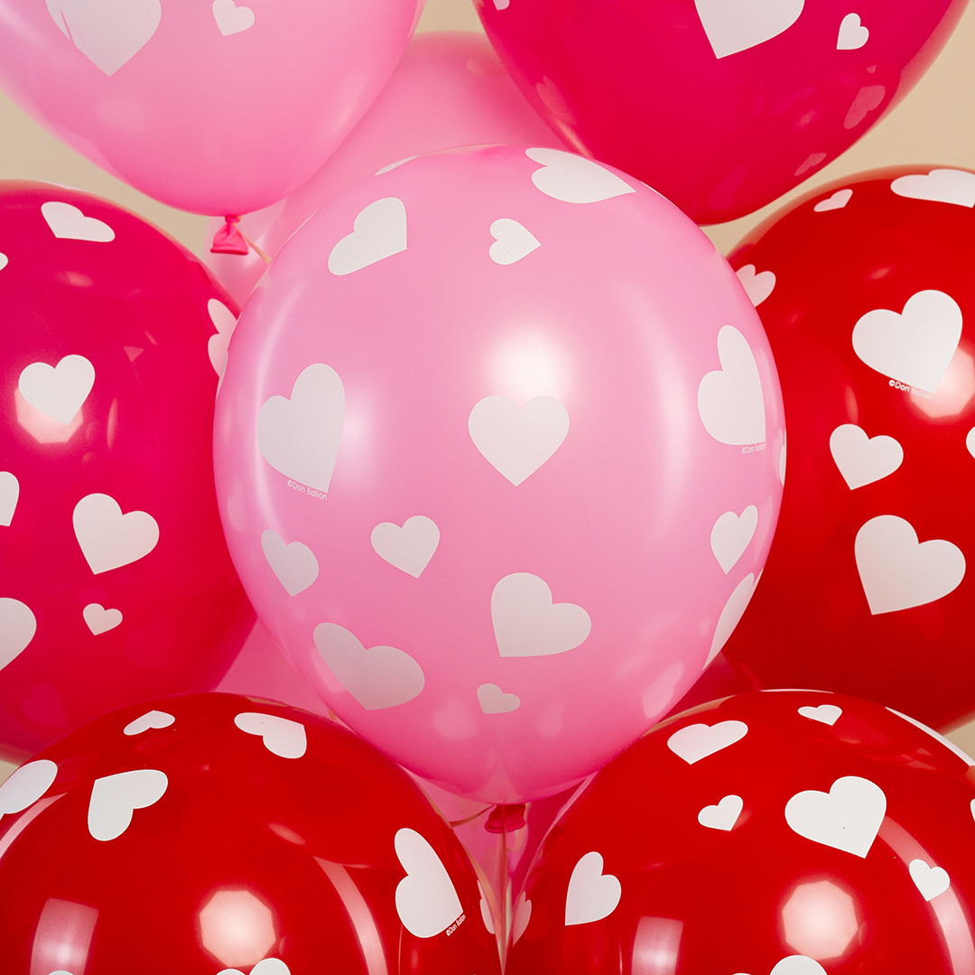 Шар (12''/30 см) Сердечки, Ассорти, пастель, 5 ст, 25 шт.