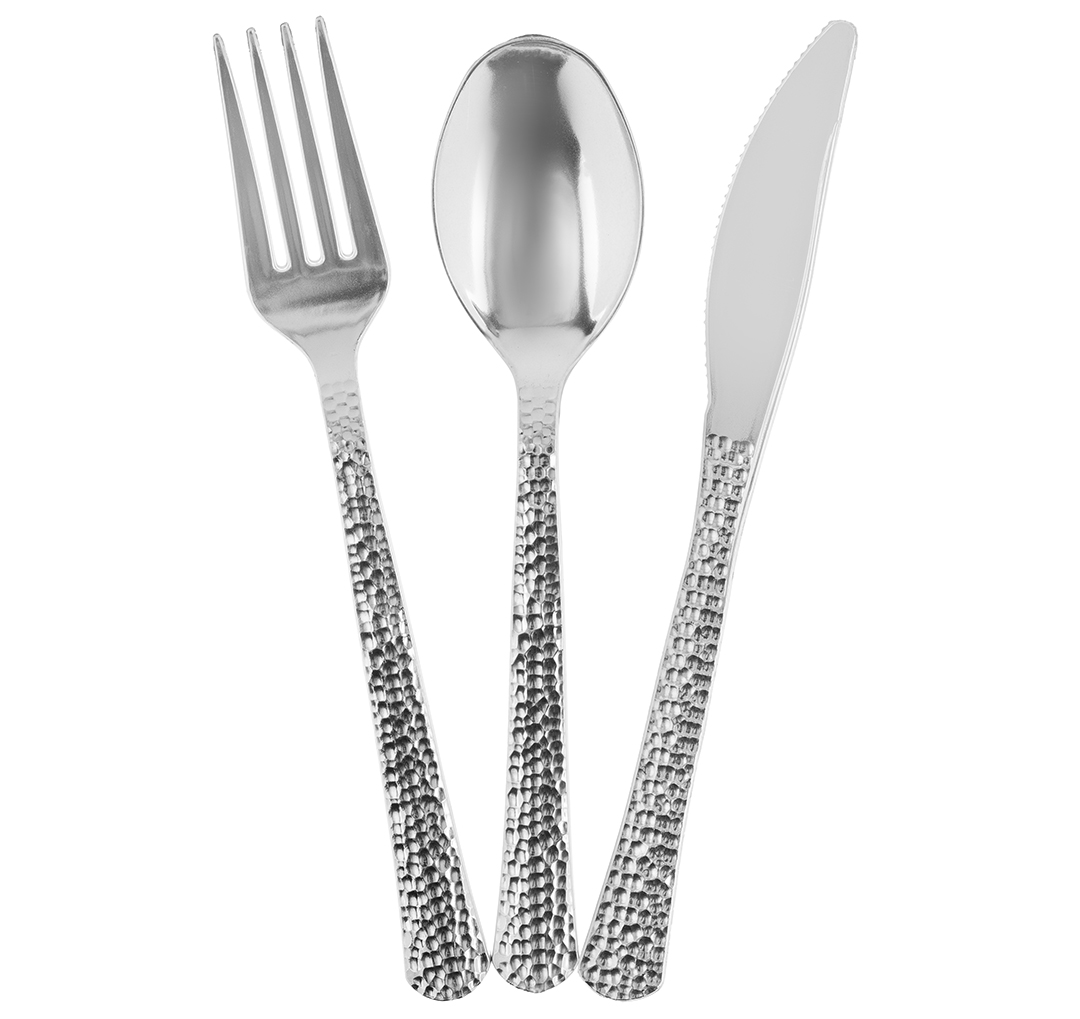 Вилки, Арт Деко, Серебро, Металлик, 18,5 см, 10 шт. в упак. 