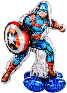 Шар 3D (58''/147 см) Фигура на подставке, Мститель Капитан, 1 шт. в уп.