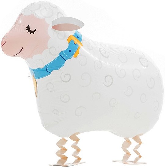 Шар 3D (27''/69 см) Ходячая Фигура, Овечка, 1 шт.