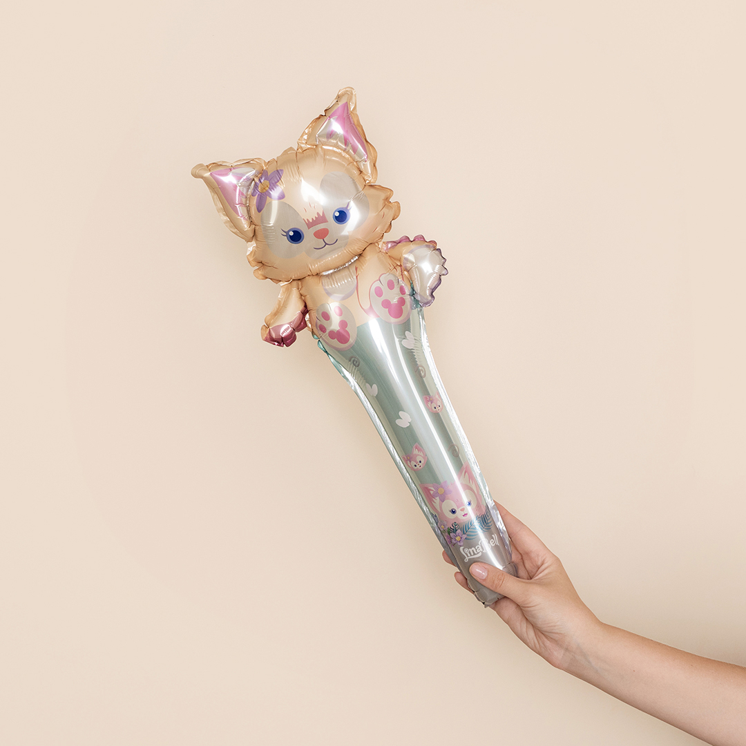Шар ручной, с клапаном (24''/61 см) Фигура, Лисенок с цветком, 1 шт.