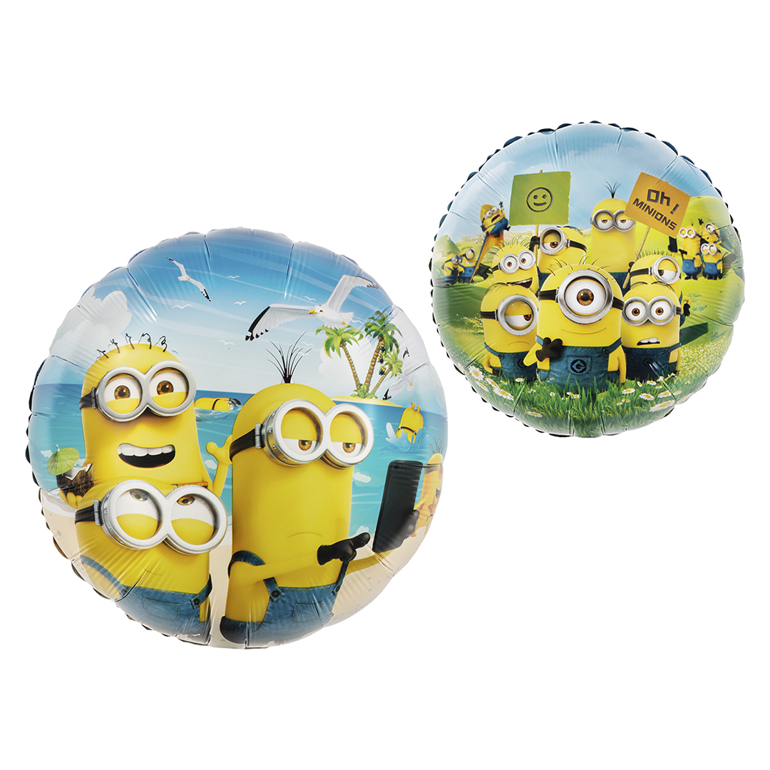 Шар (18''/46 см) Круг, Банановые человечки, 1 шт. в уп.