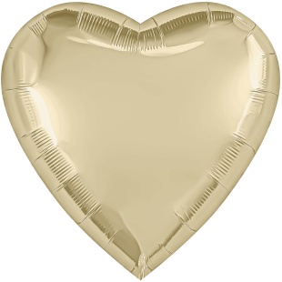 Шар (36''/91 см) Сердце, Шампань, 1 шт. в уп.
