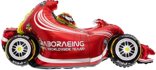 Шар (43''/109 см) Фигура, Гоночный автомобиль, Формула 1, Красный, 1 шт. в уп.