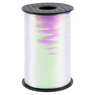 Лента полипропиленовая (0,5 см*250 м) Северное сияние, Белый, Хамелеон, 1 шт.