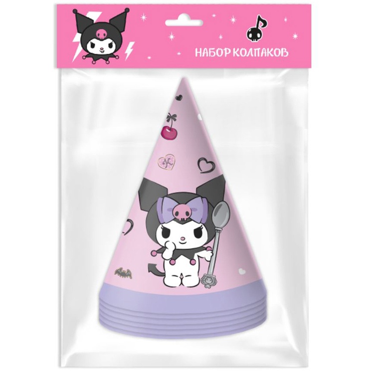 Колпаки, Kuromi, 6 шт. в упак. 