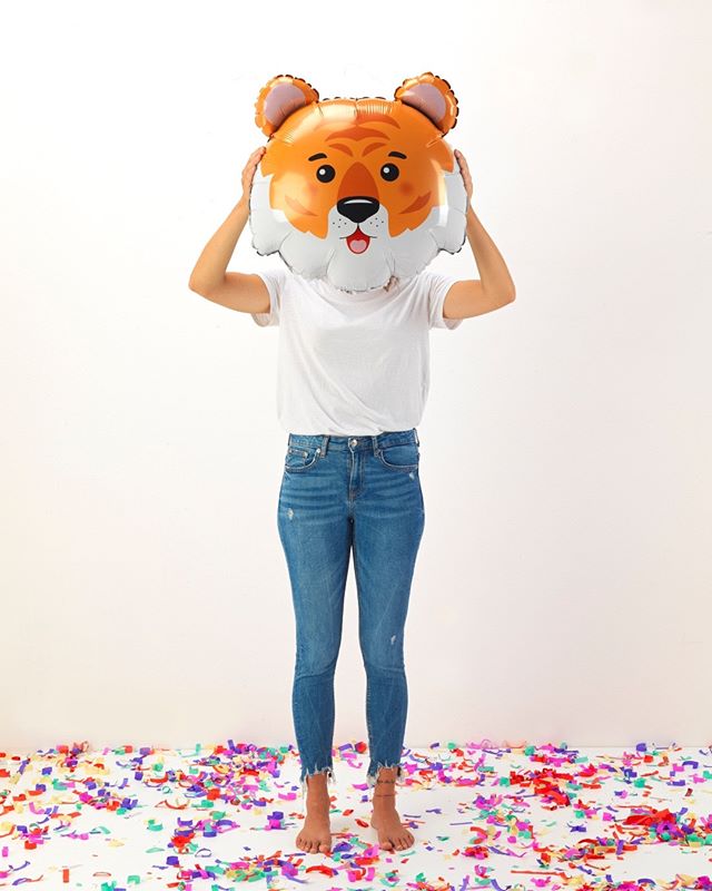 Шар (28''/71 см) Фигура, Голова, Тигр, 1 шт.