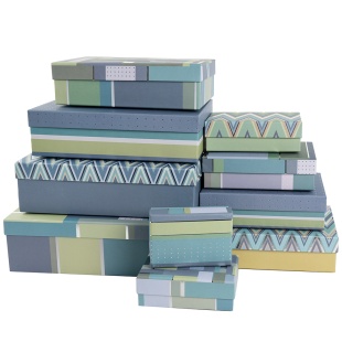 Набор коробок Модный микс, 35*25*10 см, 9 шт. в упак. 