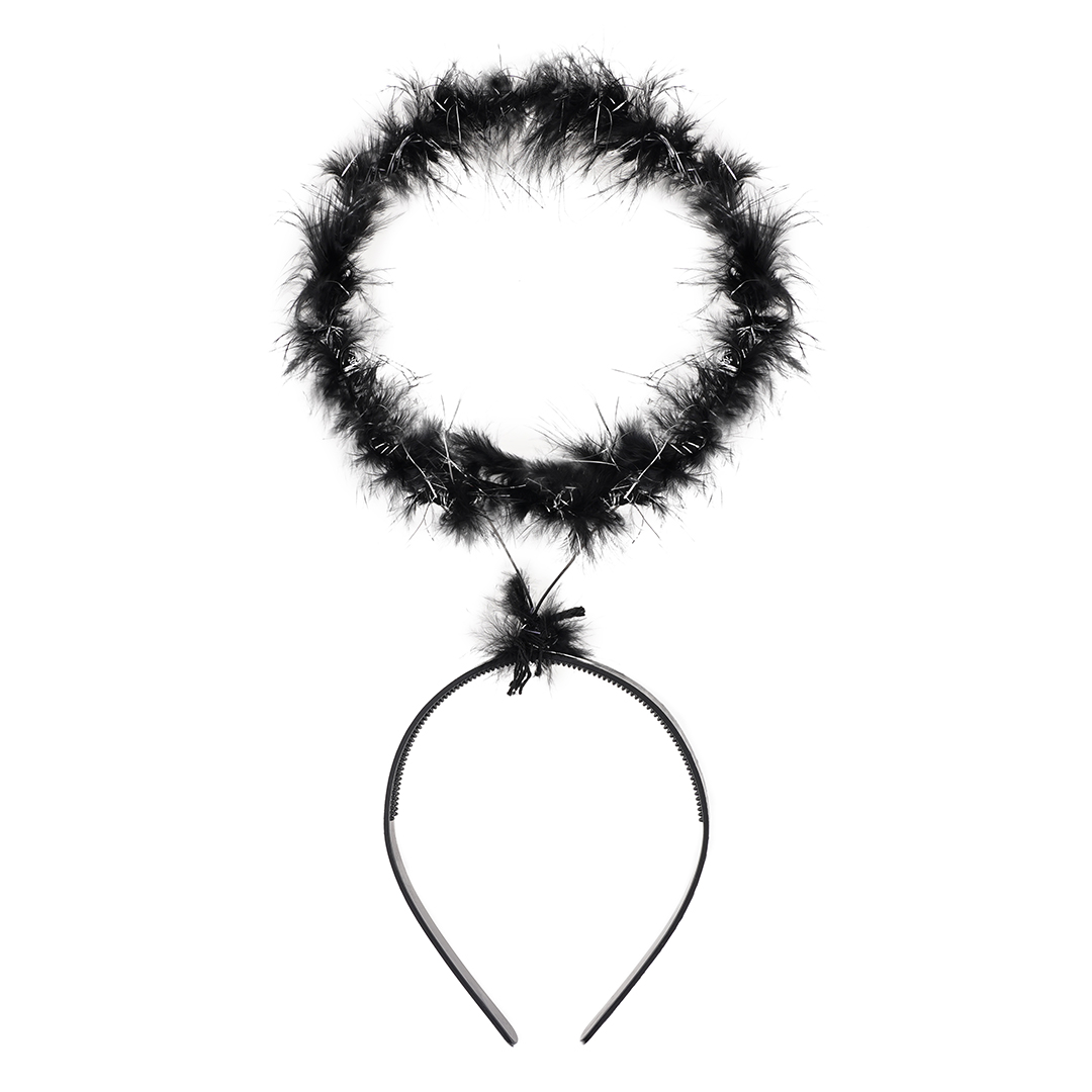 Ободок, Ангел, Черный, 1 шт. 