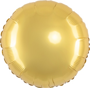 Шар (18''/46 см) Круг, Яркое золото, Сатин, 1 шт.