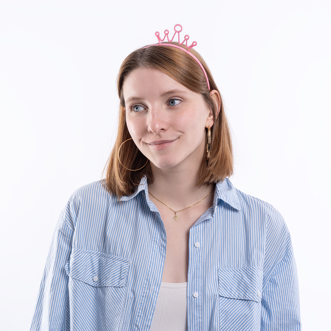 Ободок, Корона, Розовый, 1 шт. 