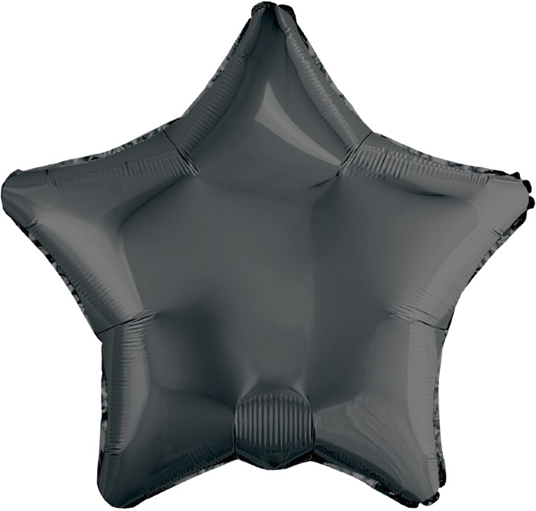 Шар (30''/76 см) Звезда, Графит, 1 шт. в уп.