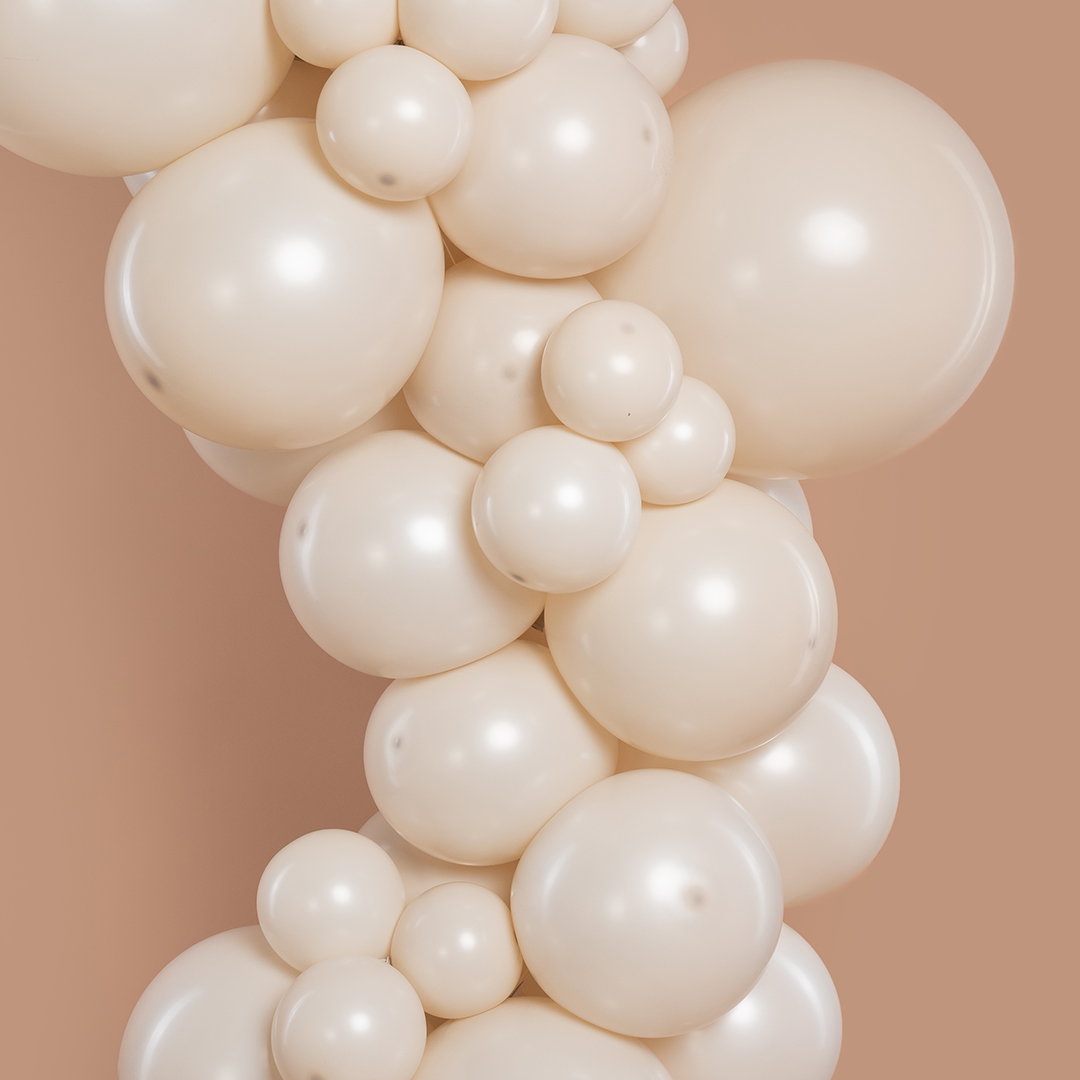 Шар (18''/46 см), Белый песок, пастель ретро, 25 шт.