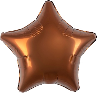 Шар (19''/48 см) Звезда, Терракота, Бохо, 1 шт.