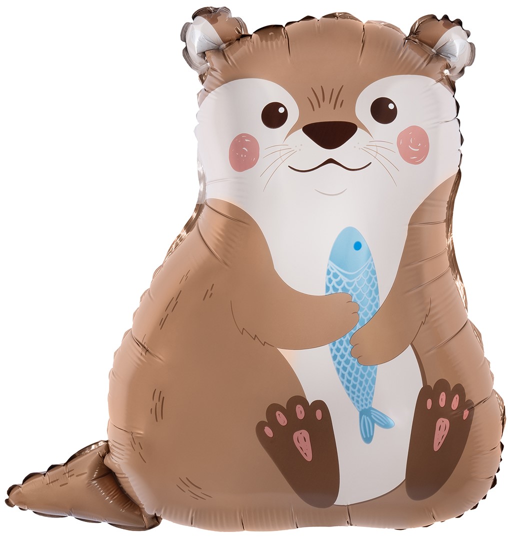 Шар (25''/64 см) Фигура, Милая выдра, 1 шт. в уп.