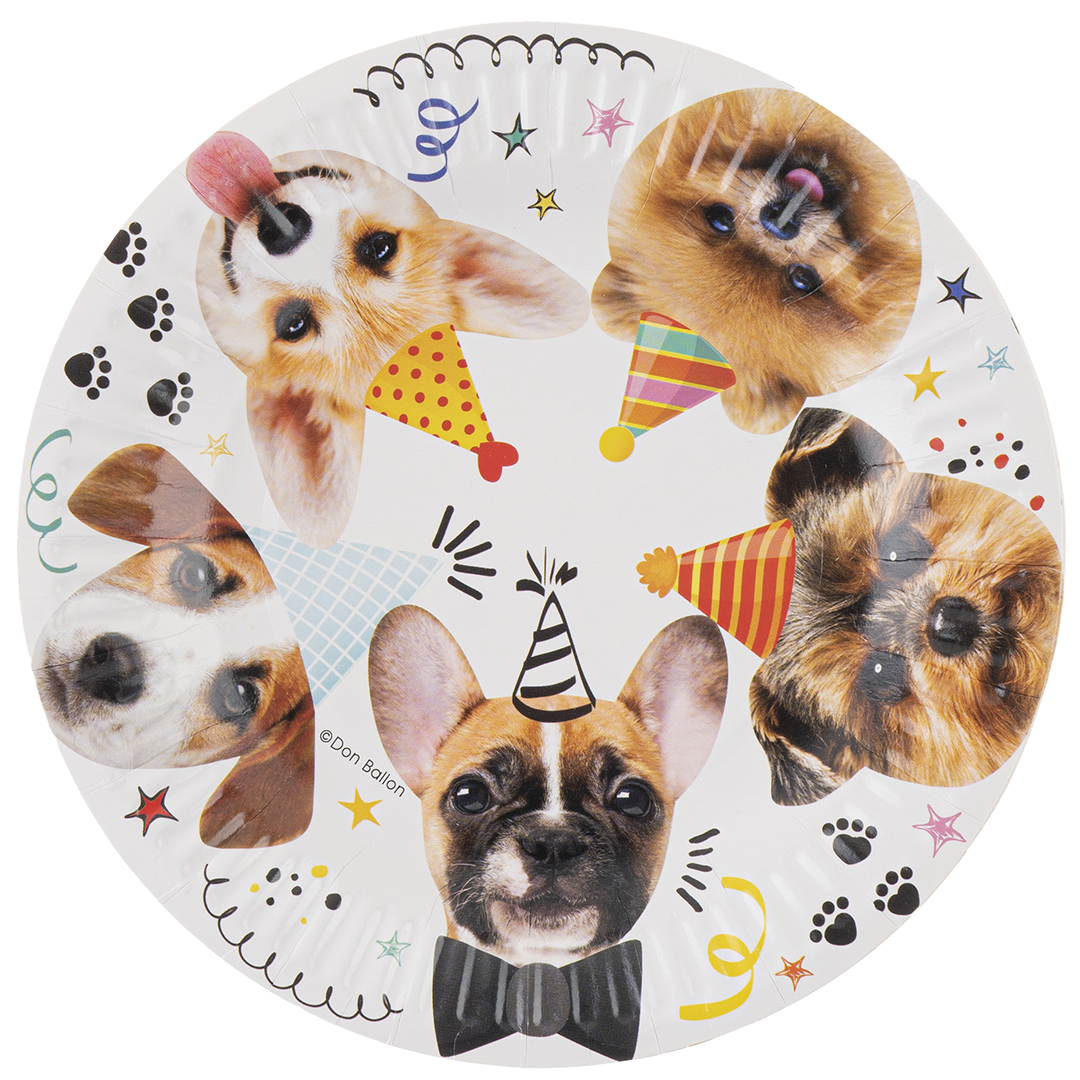 Тарелки (7''/18 см) Собачки, 6 шт.