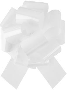 Бант Шар, Белый, Лаковый, 21 см, 1 шт. в упак. 