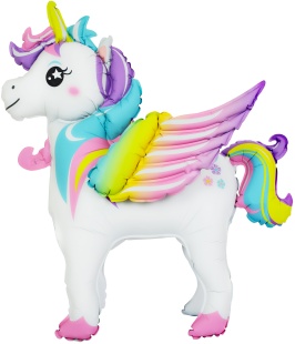 Шар (26''/66 см) Фигура 3D, Волшебный единорог, 1 шт. в уп.