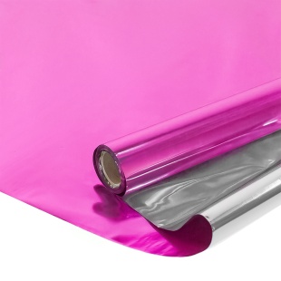 Полисилк 25мкм (1*20 м) Розовый/Серебро, 1 шт.