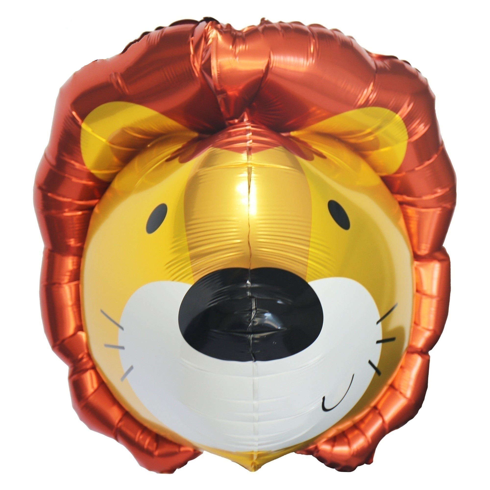 Шар (28''/71 см) Фигура, 3D Голова, Лев, 1 шт. в уп.