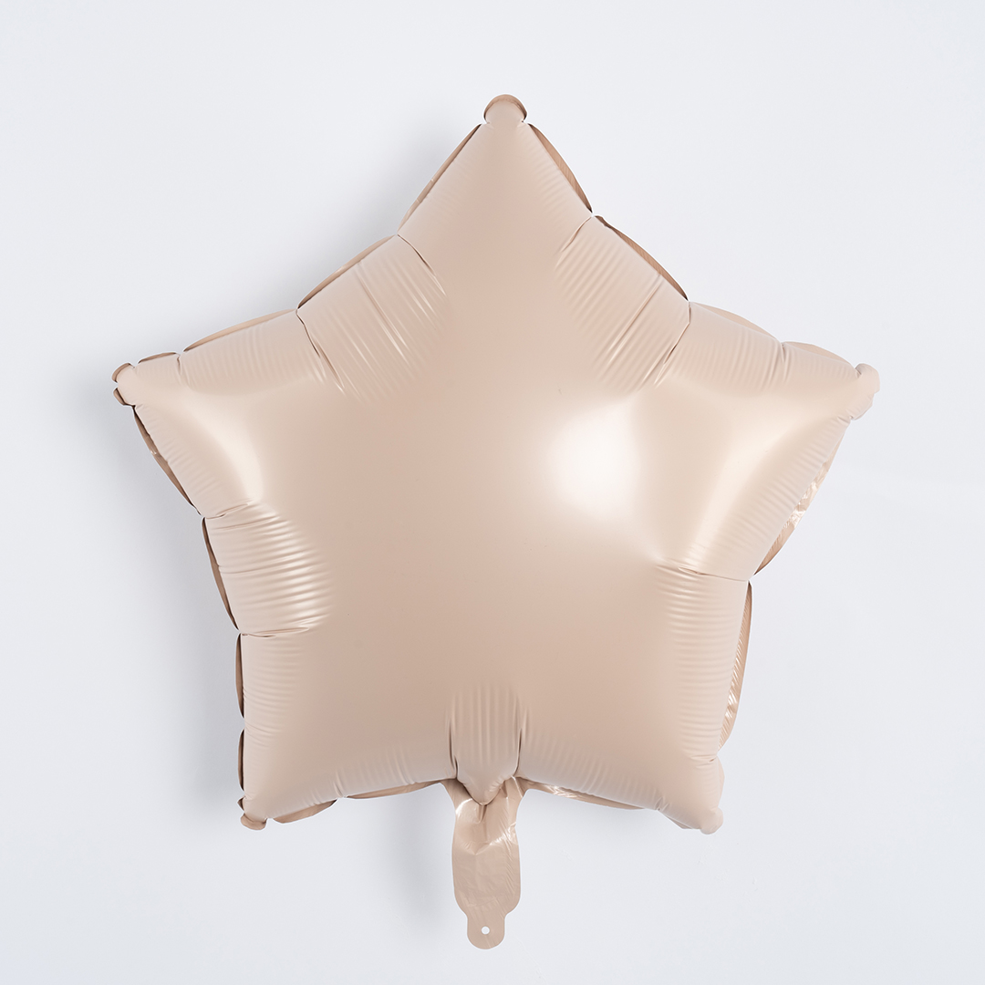 Шар (18''/46 см) Звезда, Карамель, Сатин, 1 шт.
