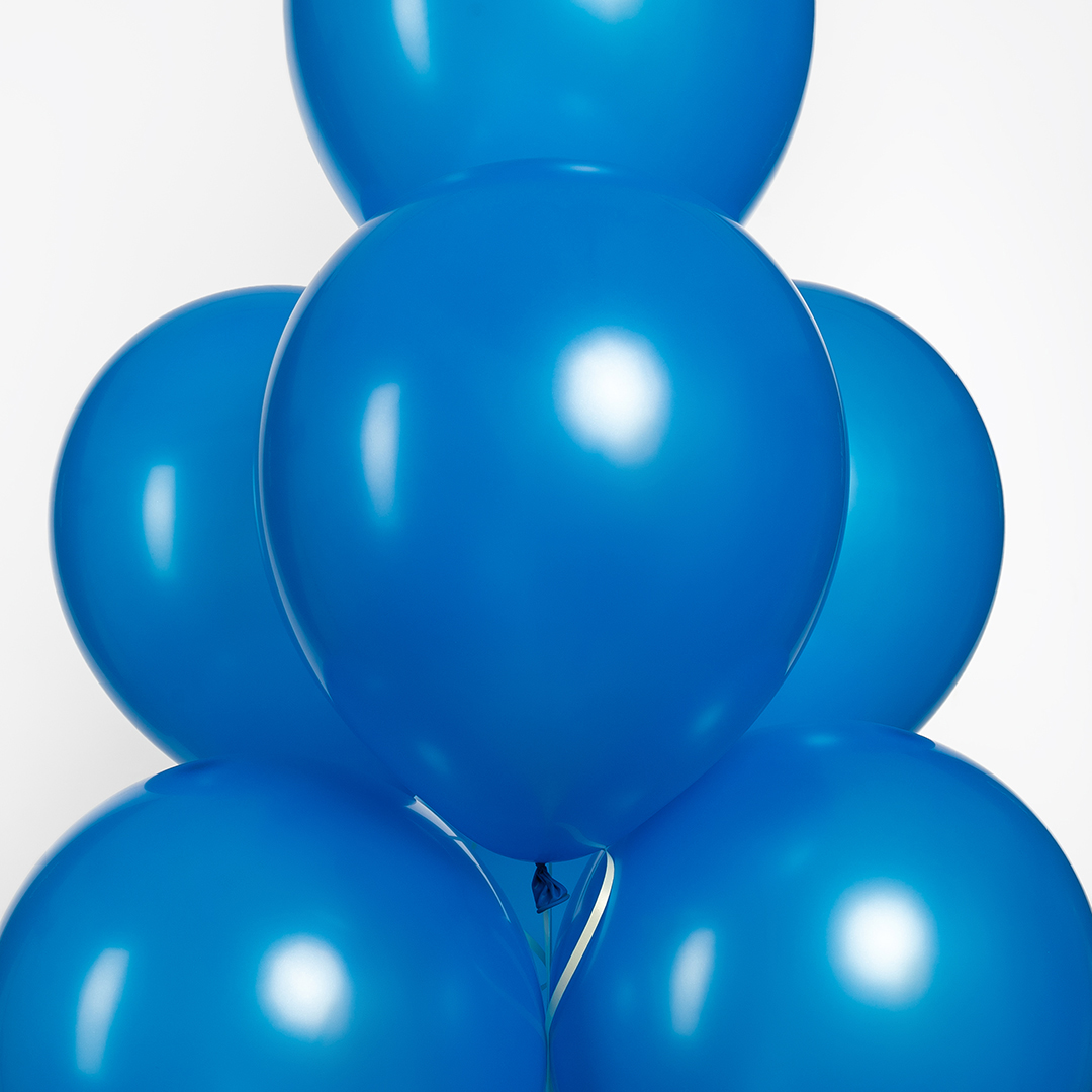 Шар (12''/30 см), Синий, лайт, пастель, 100 шт.