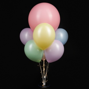 Стойка для шаров Фонтан, 7 насадок, с подсветкой, 0,7 м, Теплый белый, 1 шт.