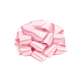Бант Шар, Атласный, Розовый, 13 см, 1 шт. в упак. 