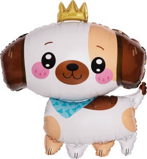 Шар (30''/76 см) Фигура, Щенок в короне, 1 шт.