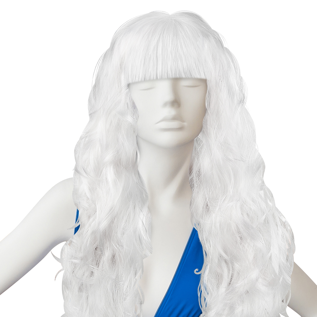 Парик карнавальный, 160 гр, Локоны, Платиновый, 1 шт. в упак. 