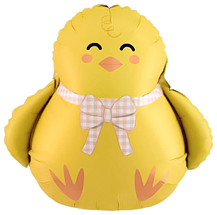 Шар (21''/53 см) Фигура, Утенок с бантиком, 1 шт.