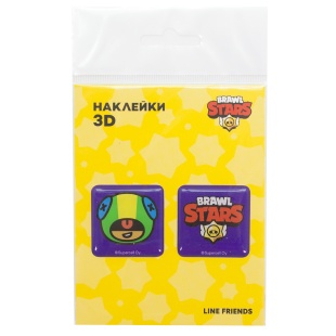 Наклейки 3D (2 шт на листе) Game Party, 3*3 см, Фиолетовый, 1 шт.