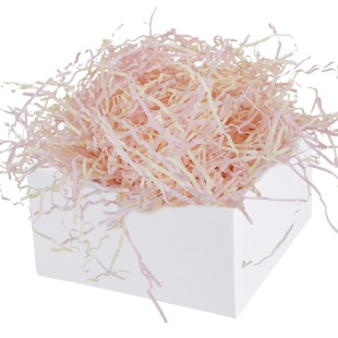 Наполнитель для коробок, бумага, Микс, Кремовый/Розовый, 50 г.