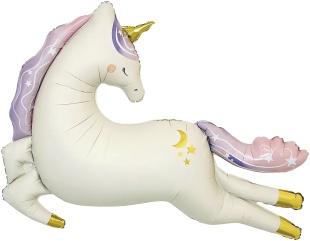 Шар (45''/114 см) Фигура, Нежный единорог, Сатин, 1 шт. в уп.