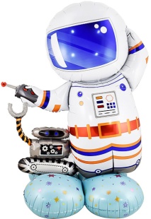 Шар 3D (43''/109 см) Фигура на подставке, Космонавт, 1 шт. в уп.