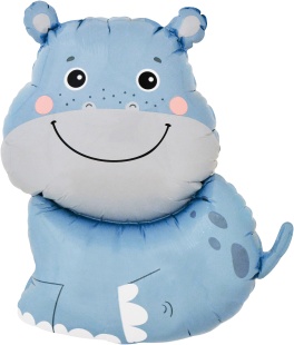 Шар (31''/79 см) Фигура, Бегемотик, 1 шт. в уп.